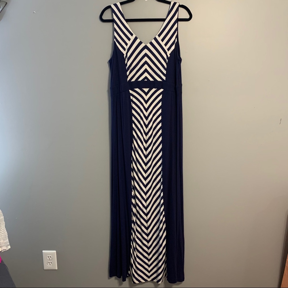 Navy Apt 9 striped maxi dress